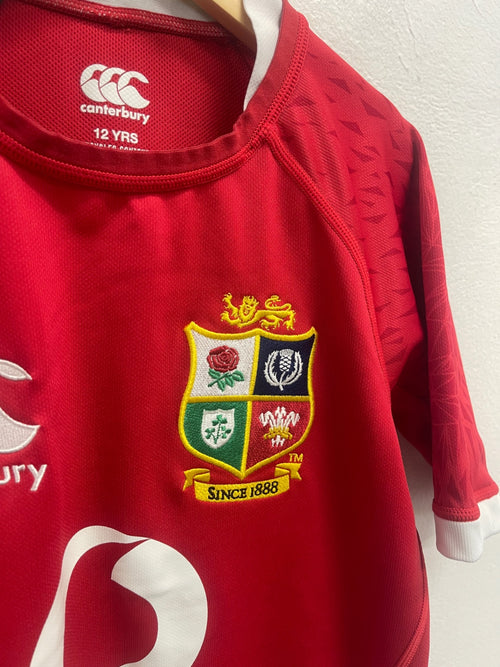 Awesome Lions South Africa tour Canterbury Rugby Jersey Red 12yrs SN585