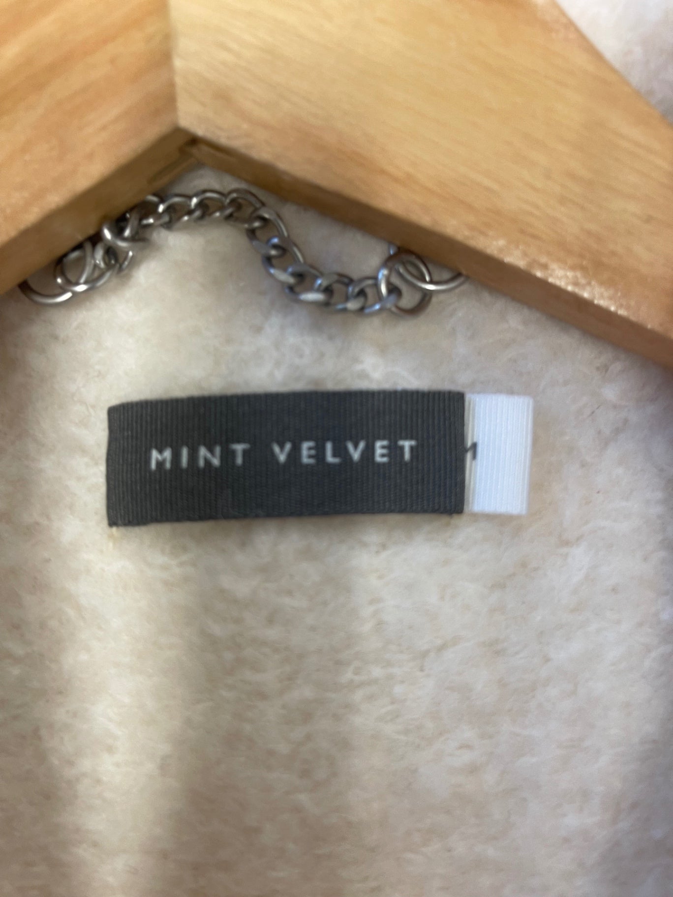 Fabulous Mint Velvet wool blend fluffy Overcoat UkM Ivory Rrp 175 PS586