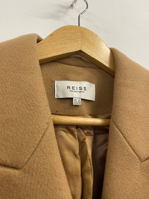 Classic REISS Evie Overcoat UK14 Camel PS586