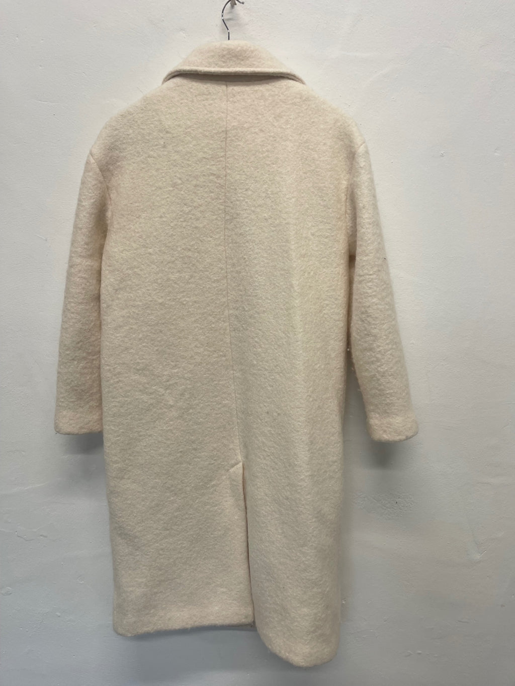 Fabulous Mint Velvet wool blend fluffy Overcoat UkM Ivory Rrp 175 PS586