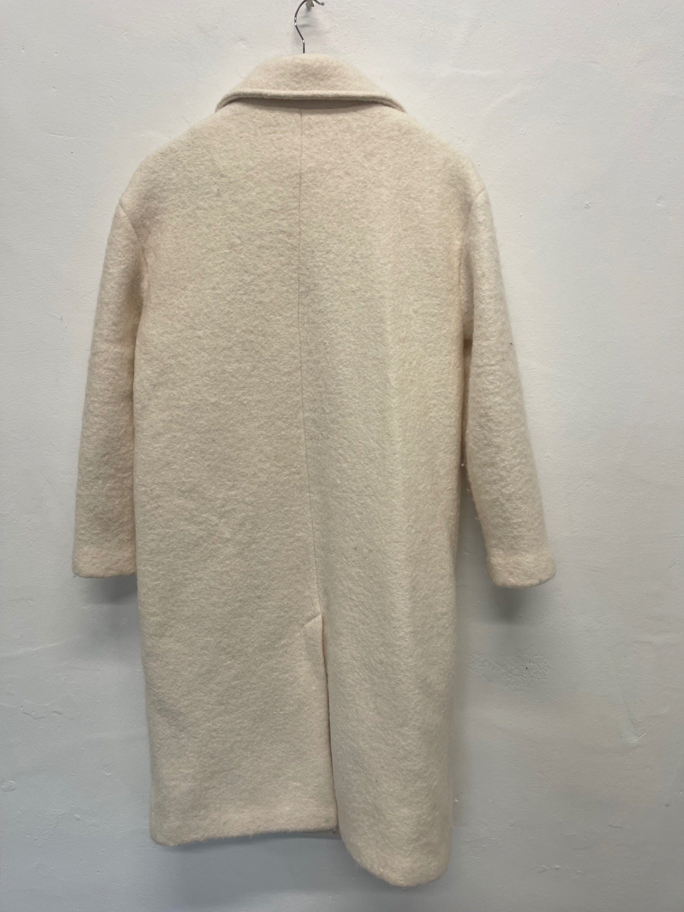 Fabulous Mint Velvet wool blend fluffy Overcoat UkM Ivory Rrp 175 PS586