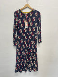 Fabulous White Stuff Madeline Dress Uk14 Navy blue new JG589