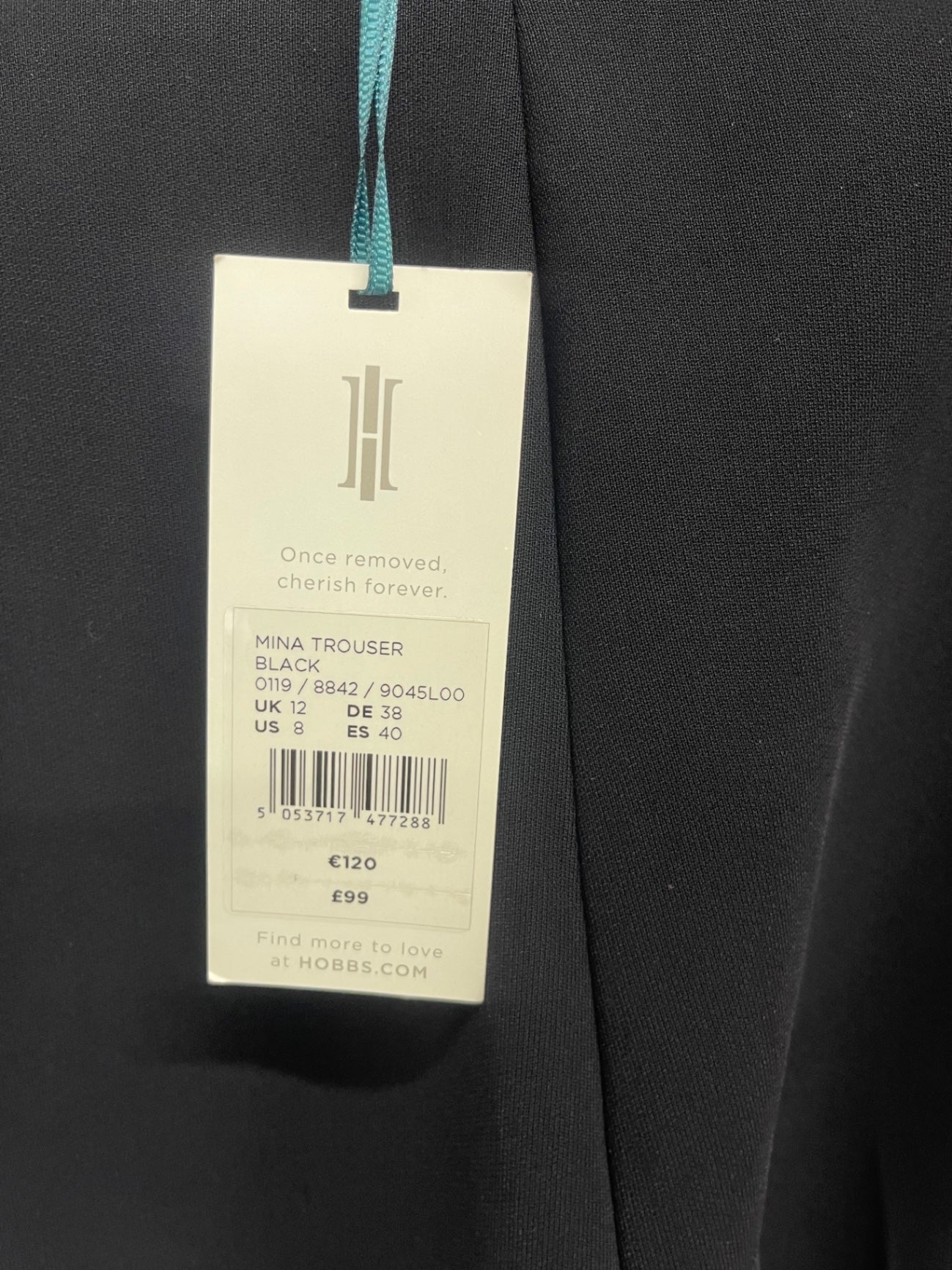Fabulous Hobbs Mina Pants UK12 Black New JG589