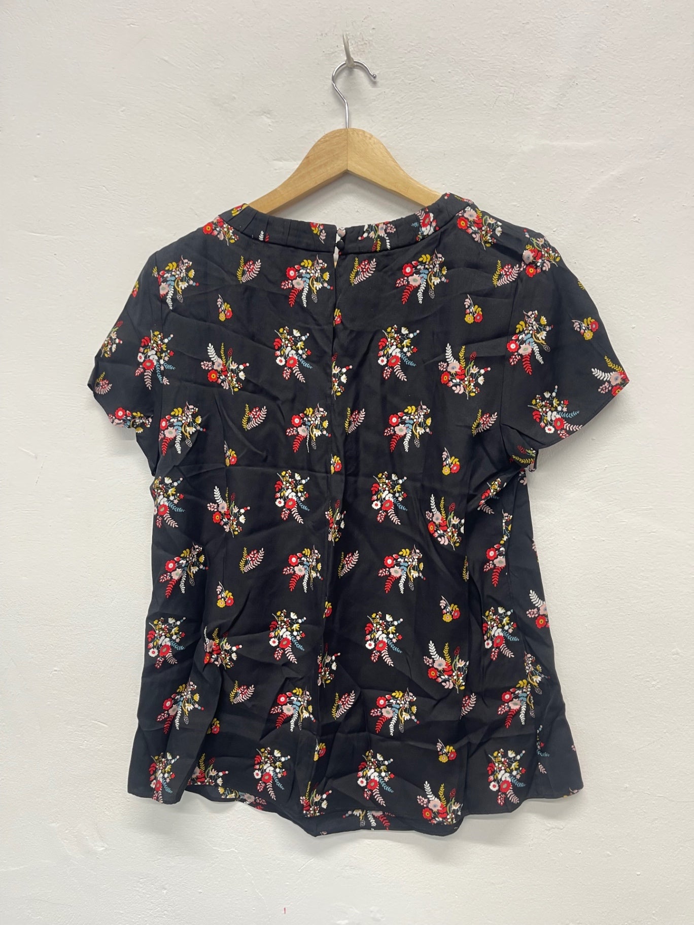 Fabulous Boden oriental  silk blend Blouse Uk14 Black