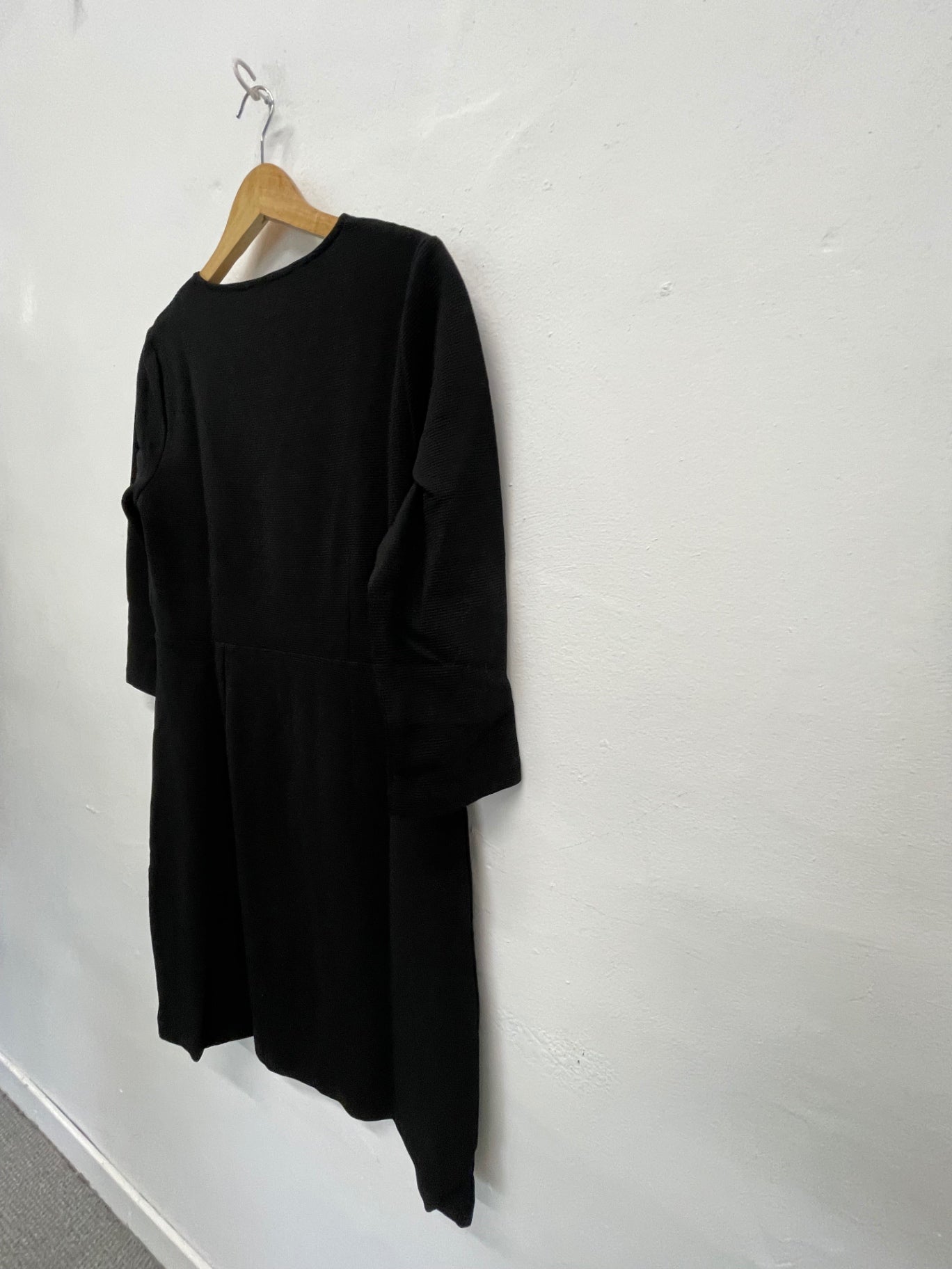 Fabulous Boden Jo235 Ribbed Dress Uk 14 Long New Black jG589