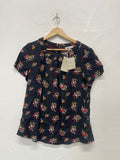 Fabulous Boden oriental  silk blend Blouse Uk14 Black