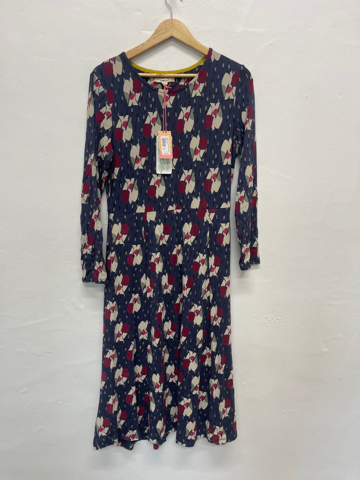 Fabulous White Stuff Madeline Dress Uk14 Navy blue new JG589