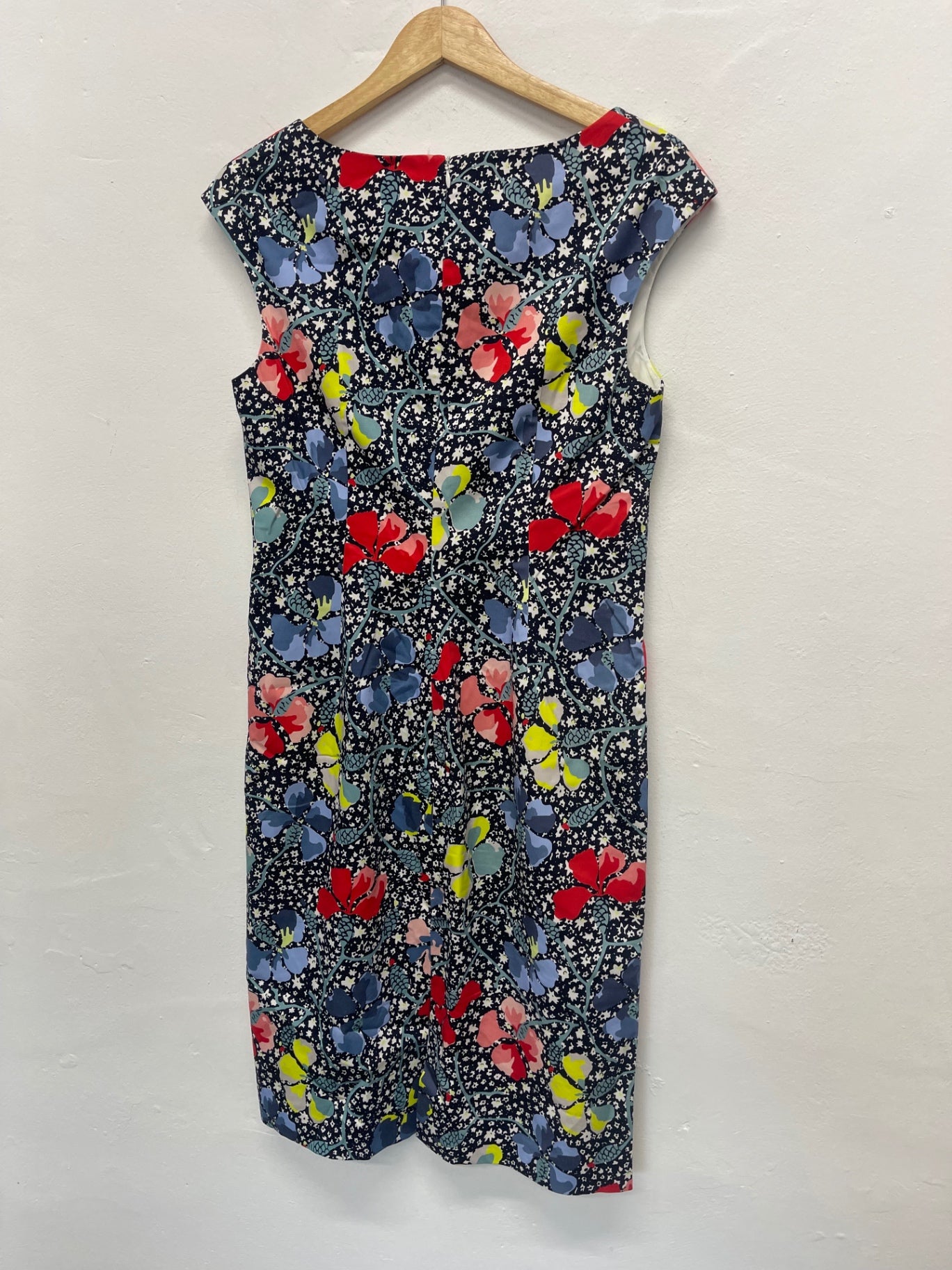 Fabulous L.K. Bennett Phi funky Dress Uk14 Black Ditsy JG589