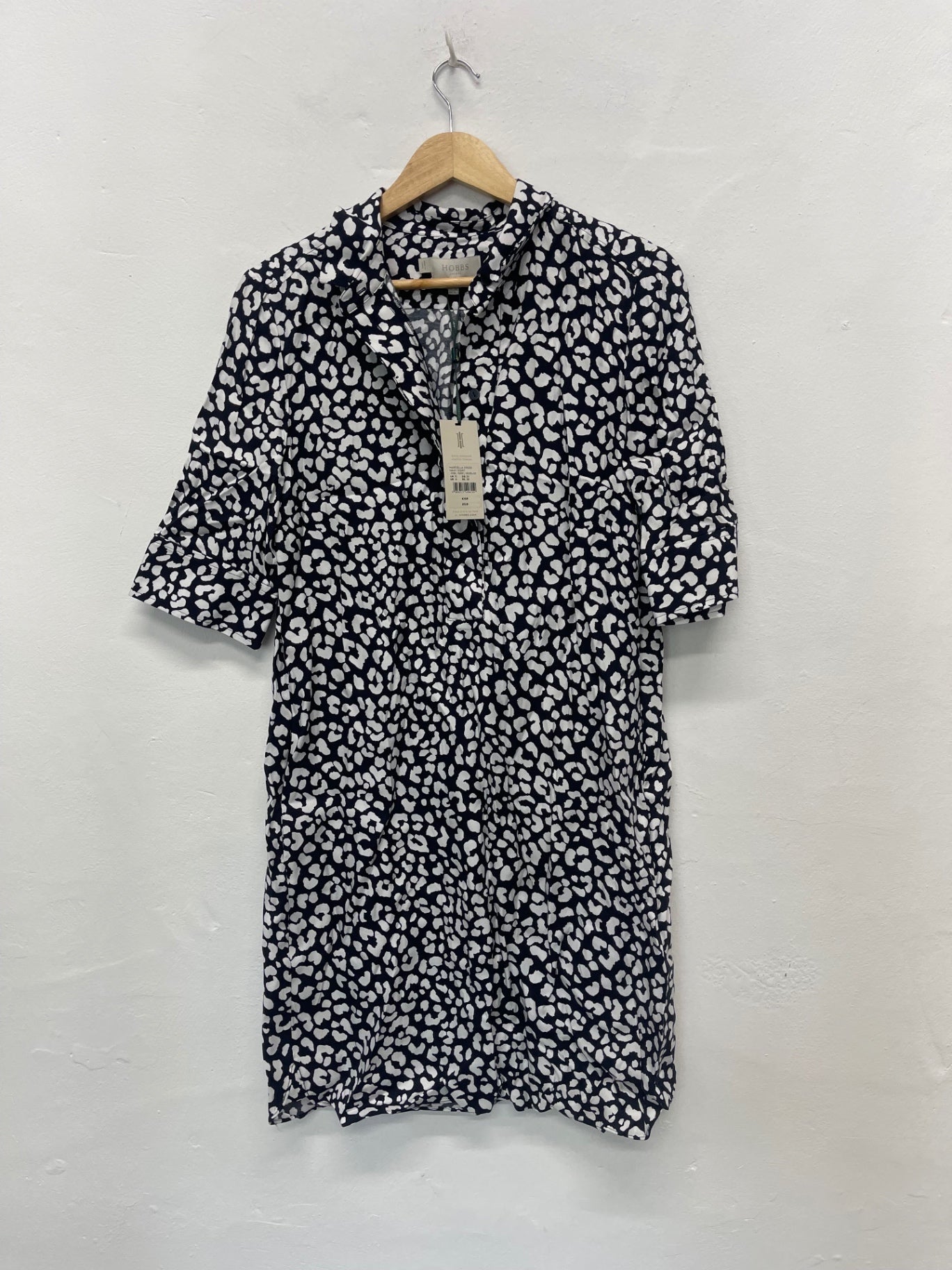 Fabulous HOBBS Dress Uk10 Black and White
