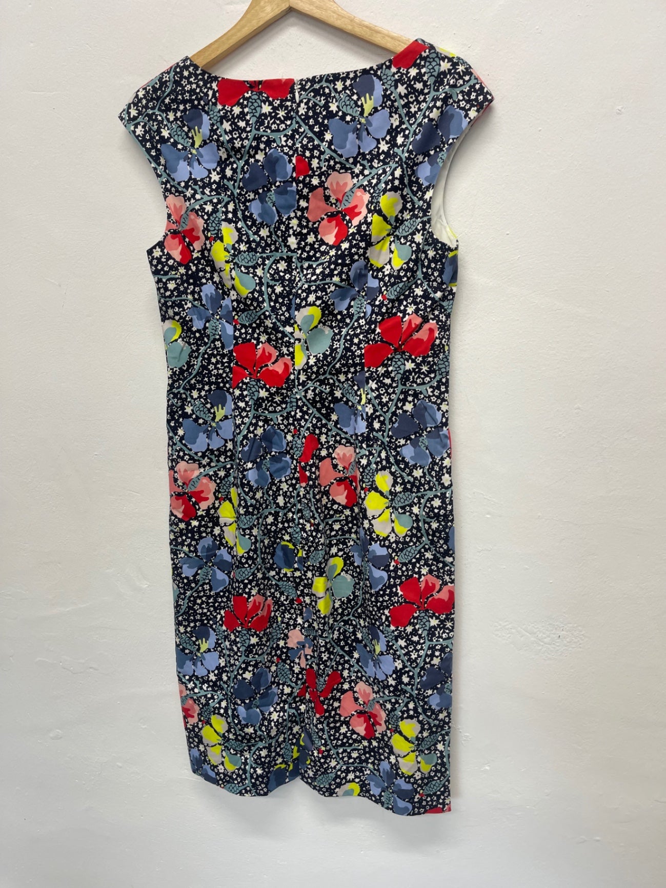 Fabulous L.K. Bennett Phi funky Dress Uk14 Black Ditsy JG589