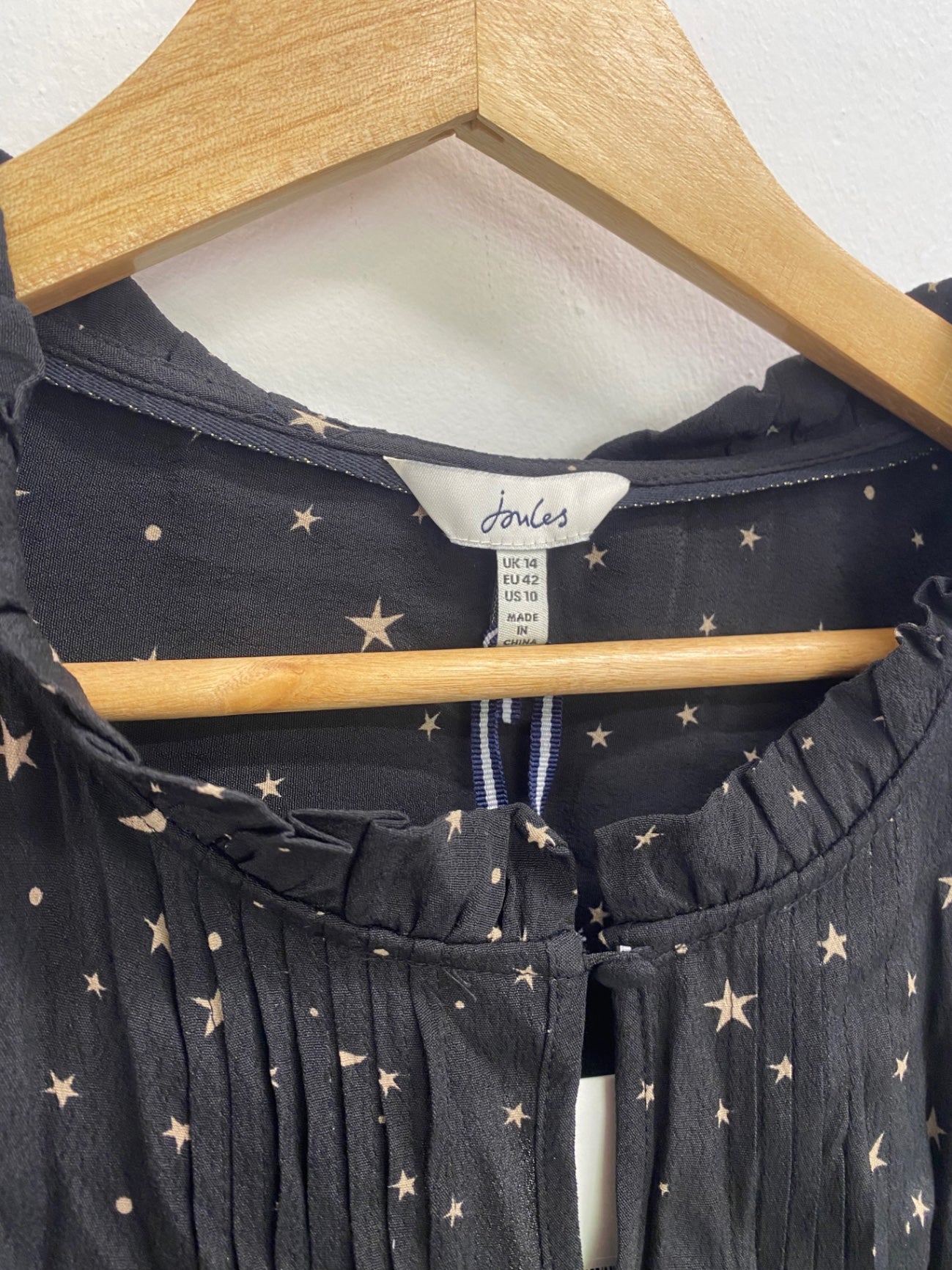 Fabulous Joules Emmy black star Dress Black UK14 JG589