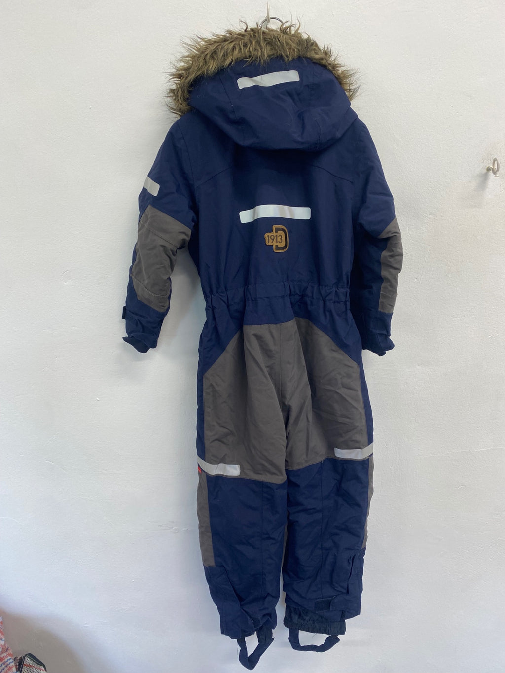 Fabulous Didriksons Migisi kids cover Snowsuit 5yrs Navy blue and gray