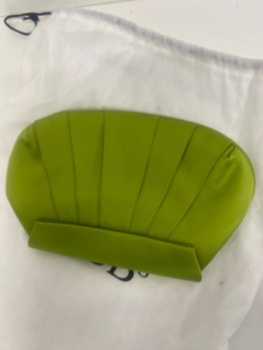 Fabulous HOBBS vintage shell occasion clutch Small Lime Green SN593