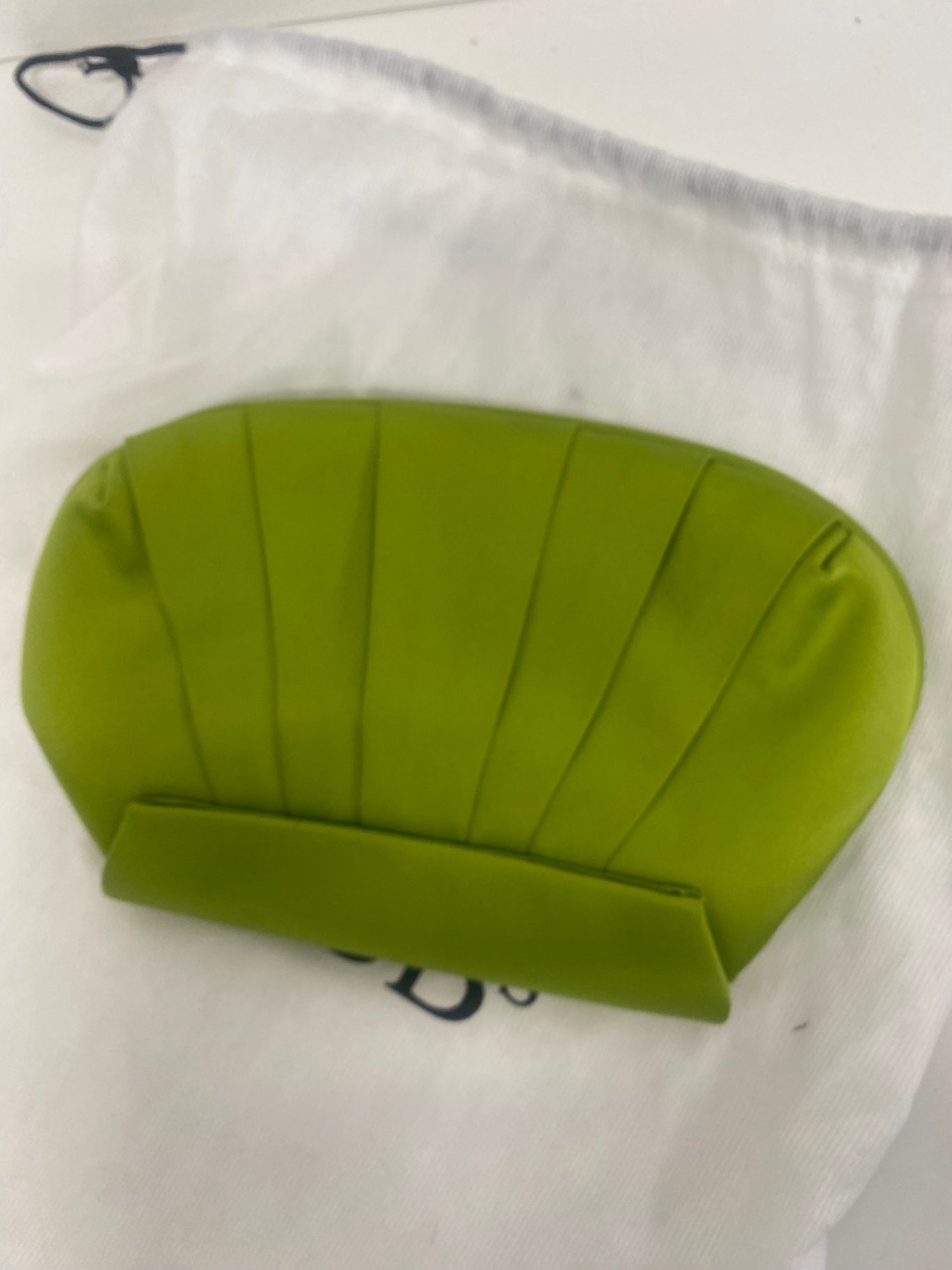 Fabulous HOBBS vintage shell occasion clutch Small Lime Green SN593