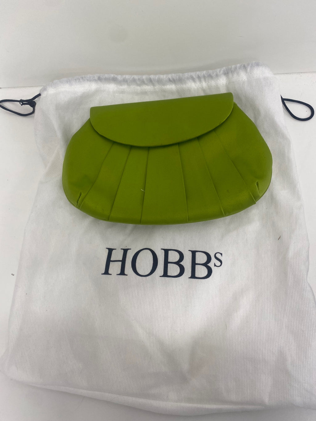 Fabulous HOBBS vintage shell occasion clutch Small Lime Green SN593