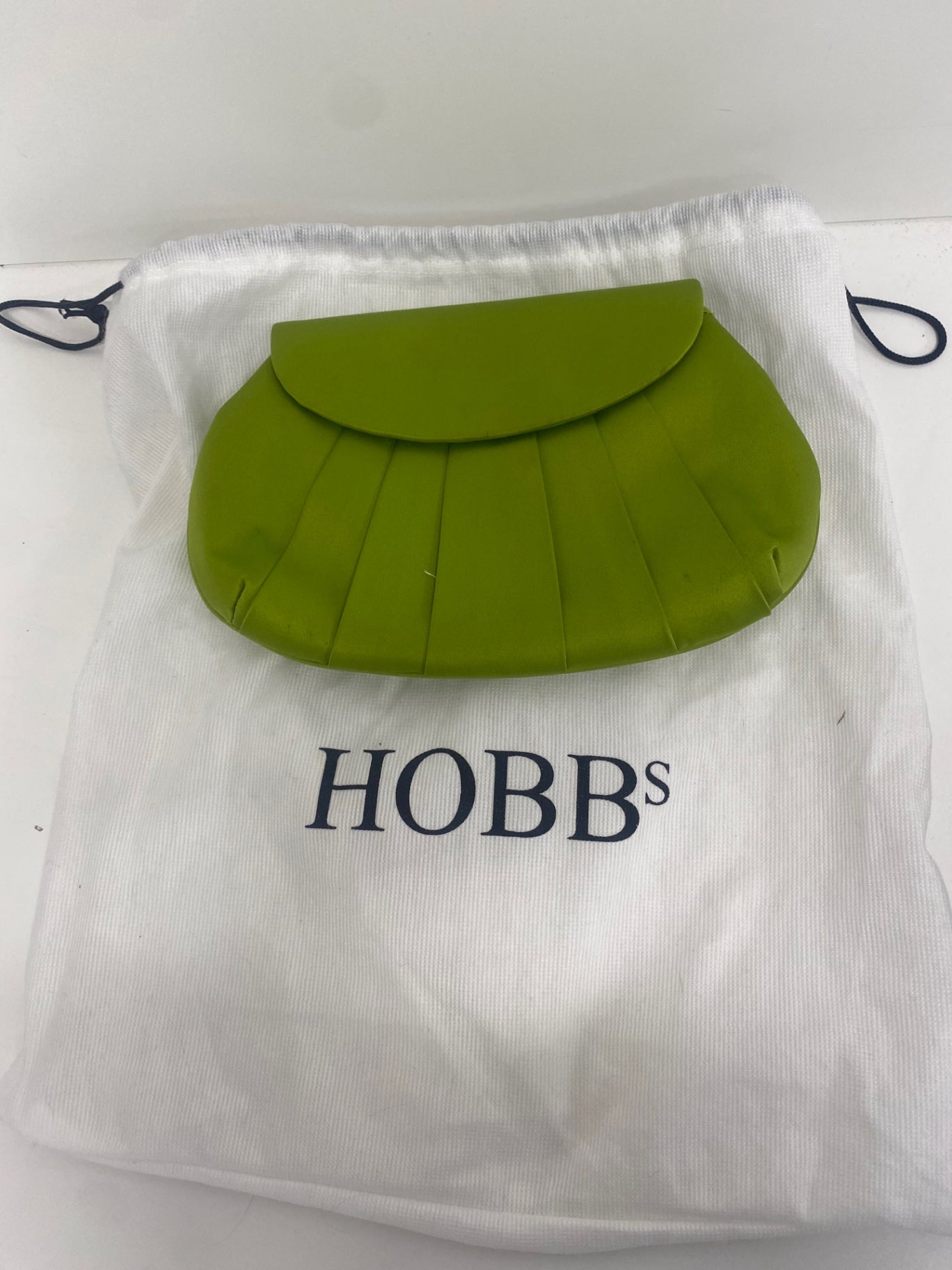 Fabulous HOBBS vintage shell occasion clutch Small Lime Green SN593