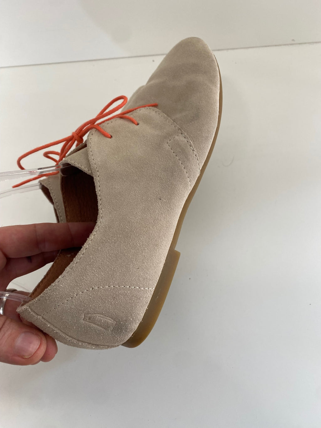 Fabulous Shoe The Bear Flat Shoes suede UK5 Beige flats laced cottagecore SN593