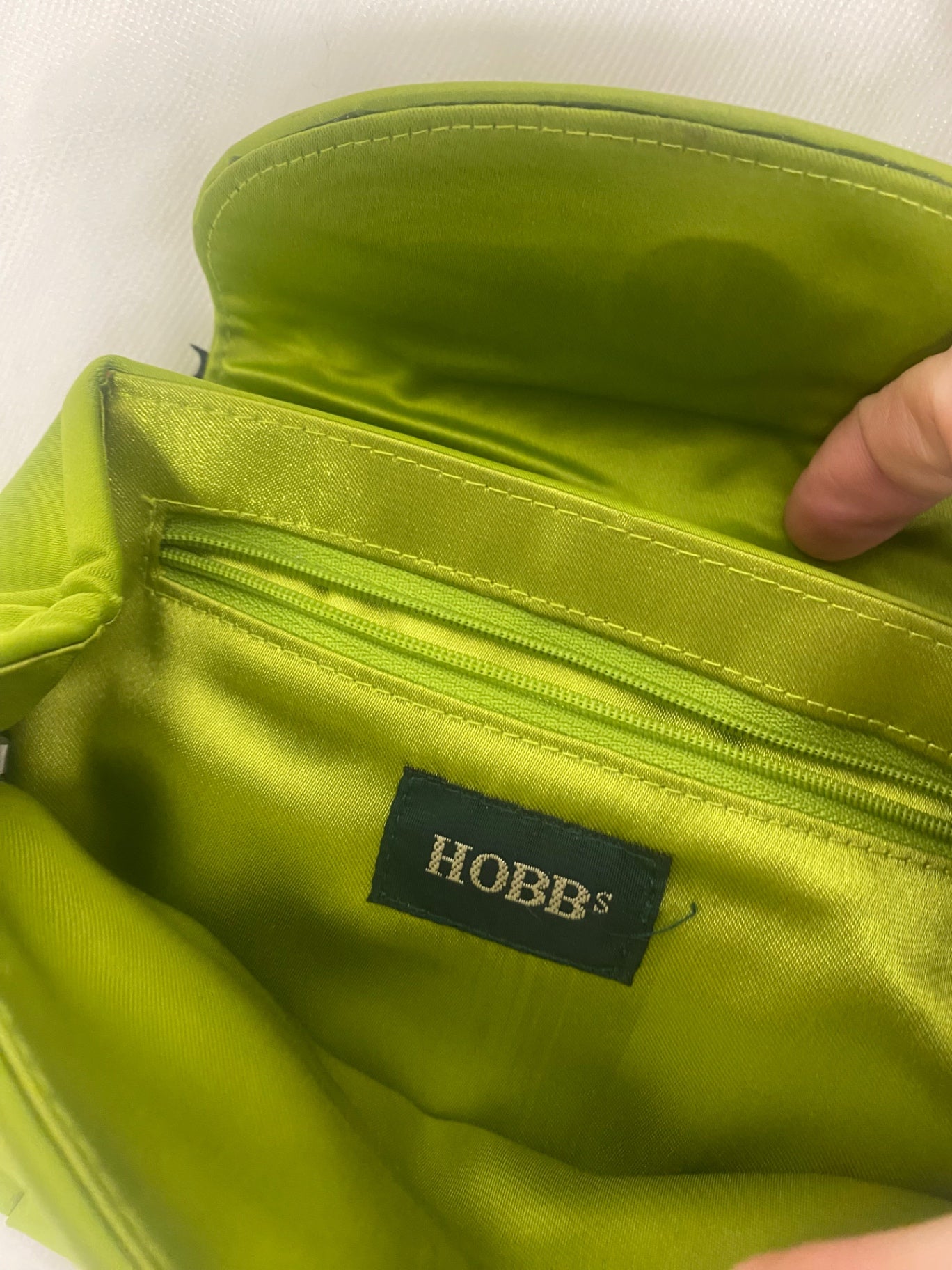 Fabulous HOBBS vintage shell occasion clutch Small Lime Green SN593