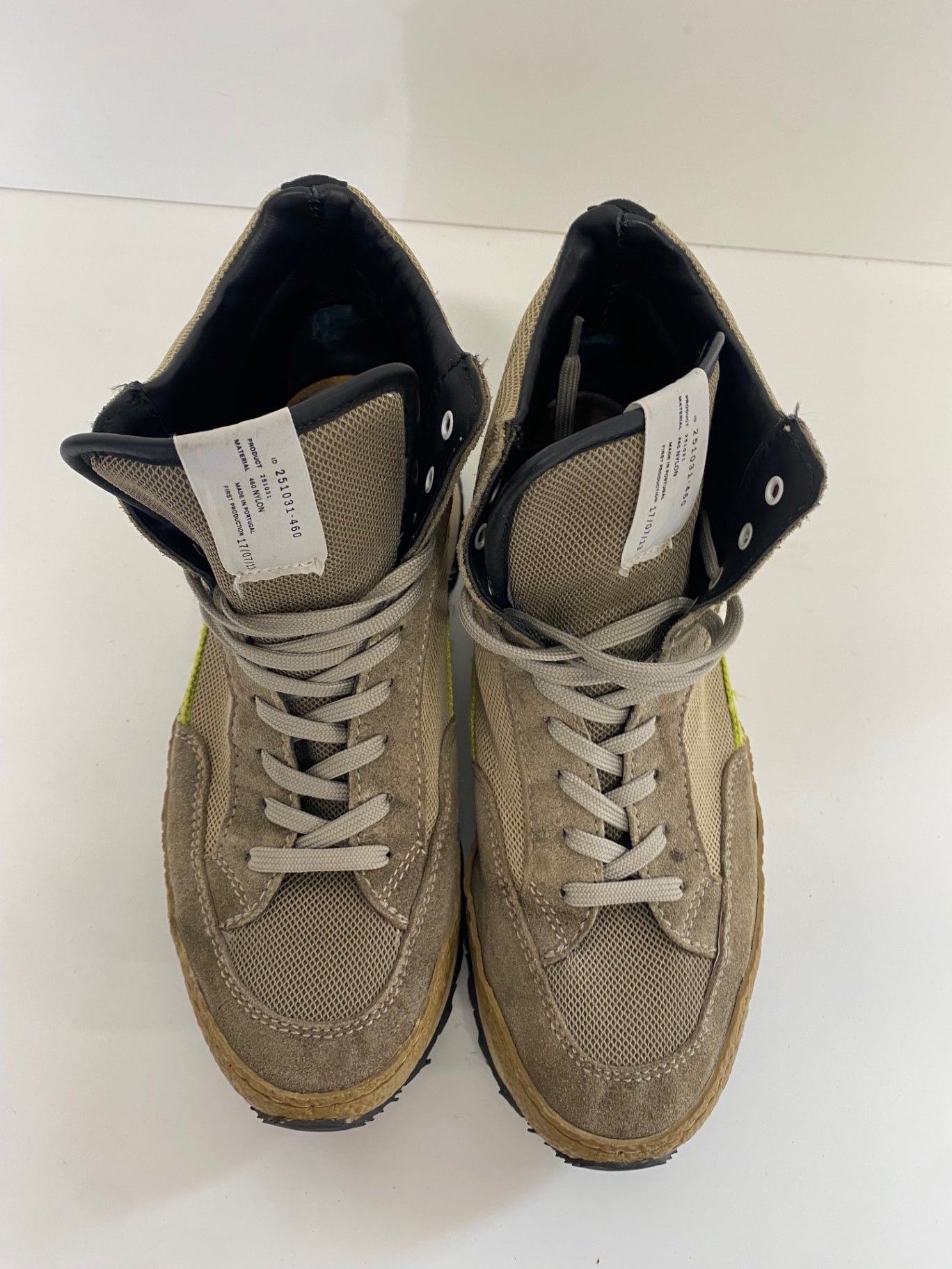 Fabulous Arket Sneakers UK6 Beige and yellow Hi top jogger Gorpcore Urban SN593