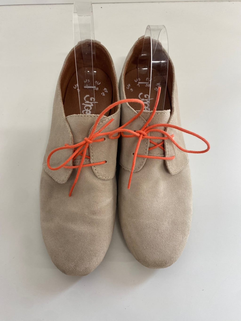 Fabulous Shoe The Bear Flat Shoes suede UK5 Beige flats laced cottagecore SN593