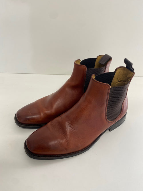 Classic Charles Tyrwhitt Chelsea Boots UK9 Chestnut Brown dealer leather country classic SN593