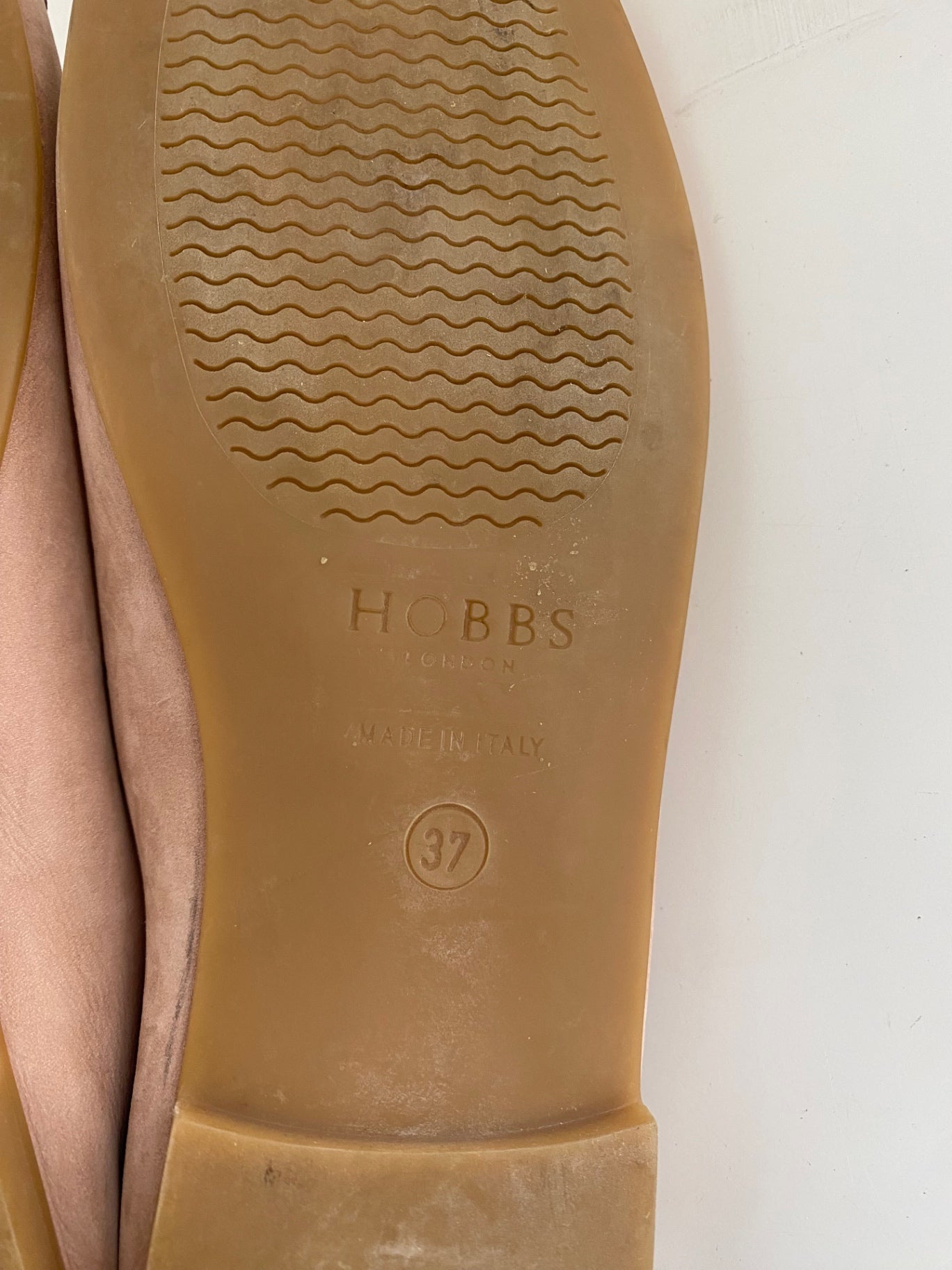 Fabulous Hobbs suede Ballet Flats UK4 Blush Pink Cottagecore SN593