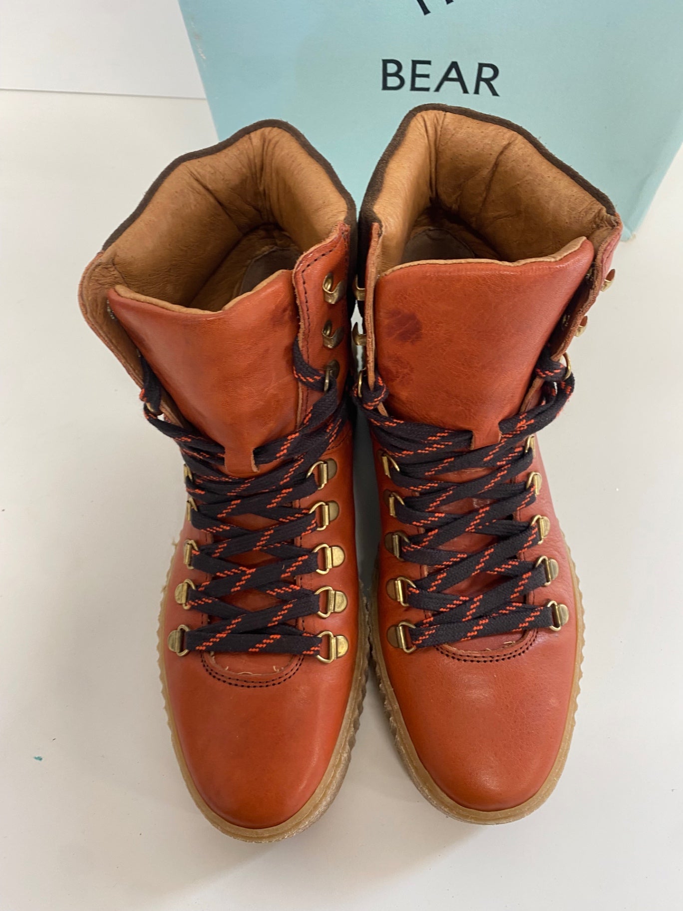 Fabulous Shoe The Bear Sneakers Bex UK6 Red Brown Anthropologie hiking SN593