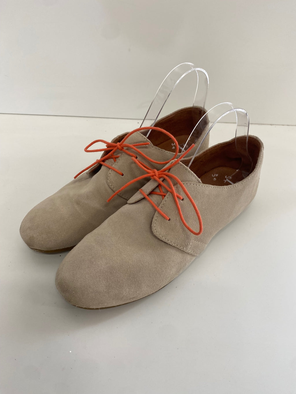 Fabulous Shoe The Bear Flat Shoes suede UK5 Beige flats laced cottagecore SN593