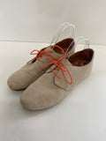 Fabulous Shoe The Bear Flat Shoes suede UK5 Beige flats laced cottagecore SN593