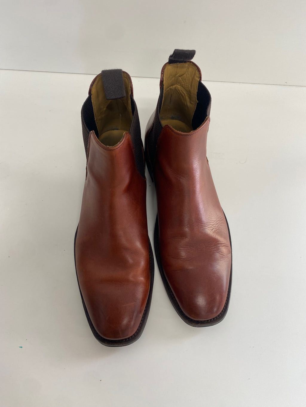 Classic Charles Tyrwhitt Chelsea Boots UK9 Chestnut Brown dealer leather country classic SN593