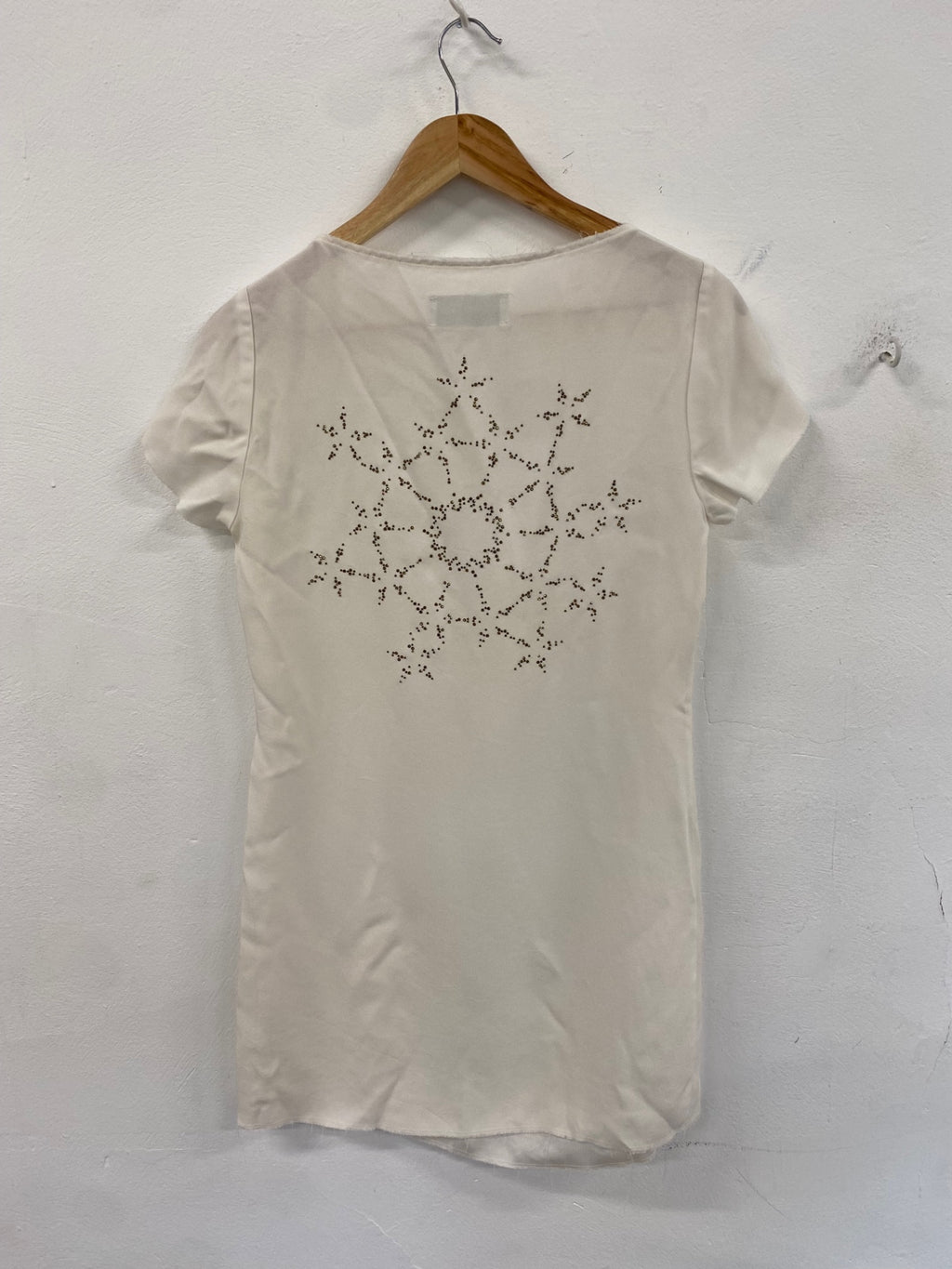 Fabulous Zadig & Voltaire Snowflake sparkle Dress UK10 Ivory SD553
