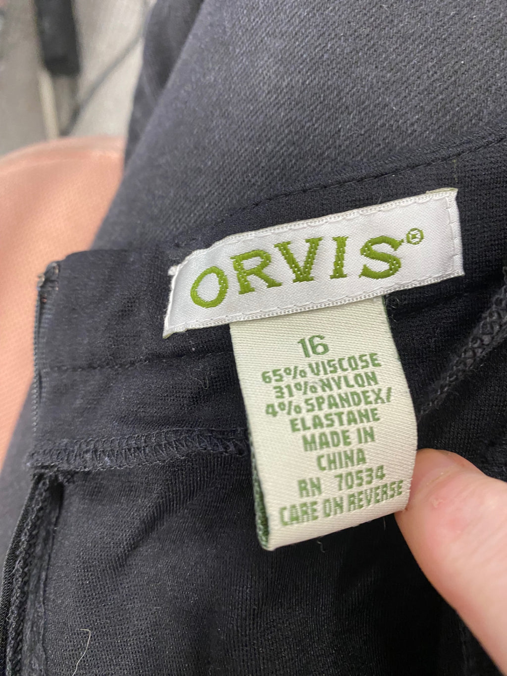 Fabulous ORVIS jersey classic Dress Uk16 Black NK596