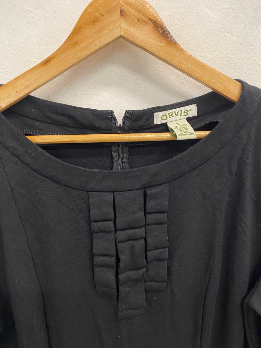Fabulous ORVIS jersey classic Dress Uk16 Black NK596
