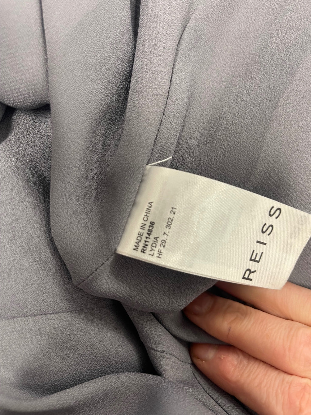 Fabulous REISS Lydia occasion party Dress UK 14 Grey NK596