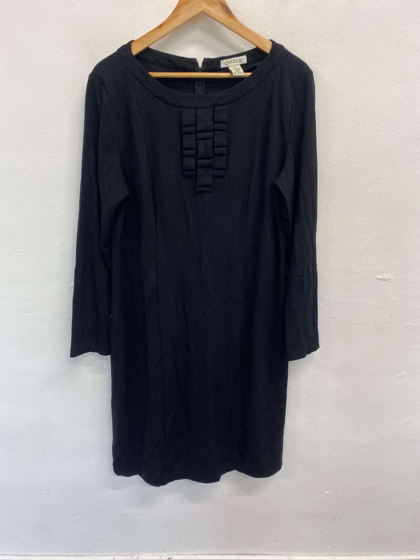 Fabulous ORVIS jersey classic Dress Uk16 Black NK596