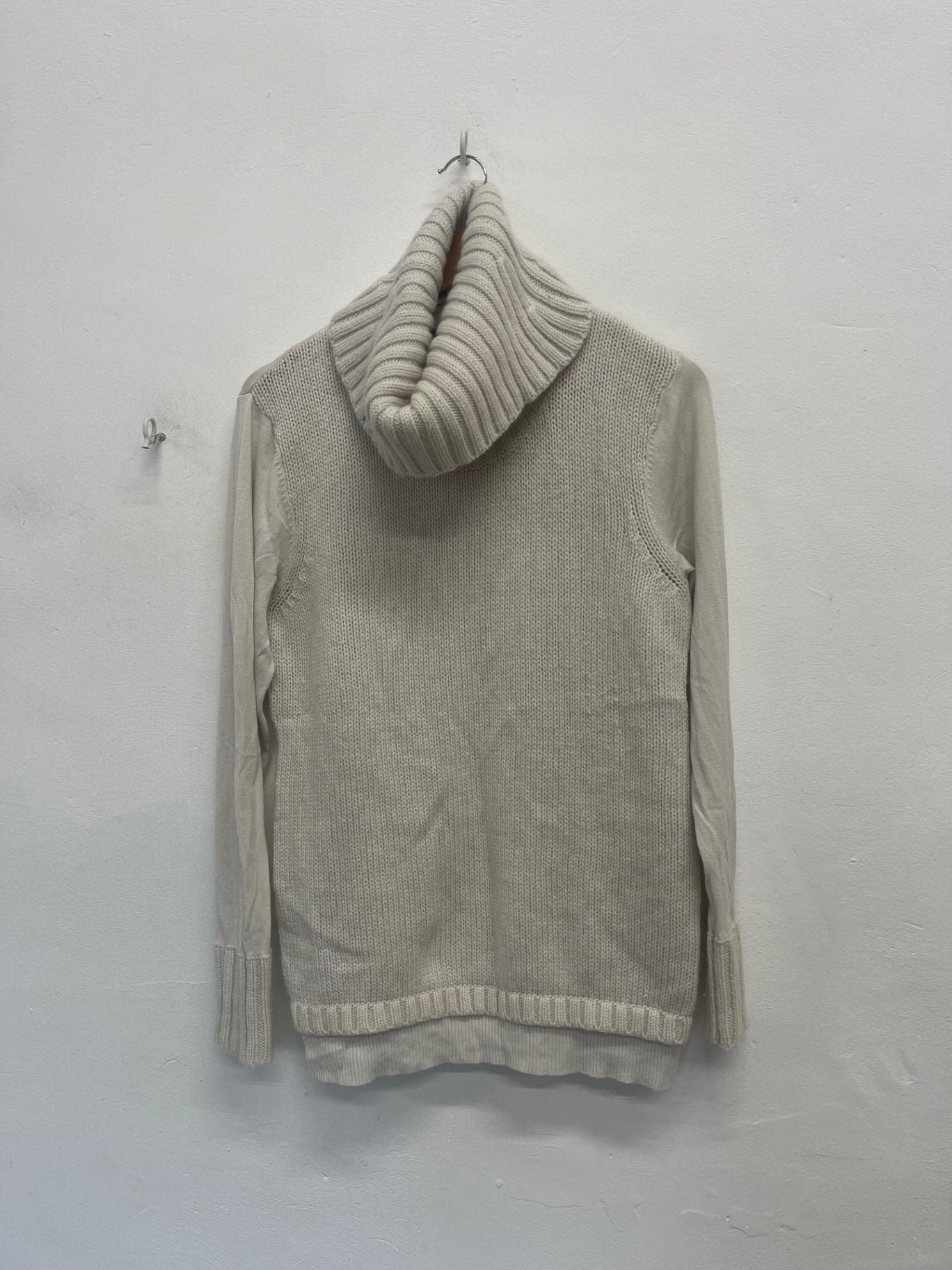 Fabulous Mint Velvet knit Jumper  Uk14 Beige high neck NK596
