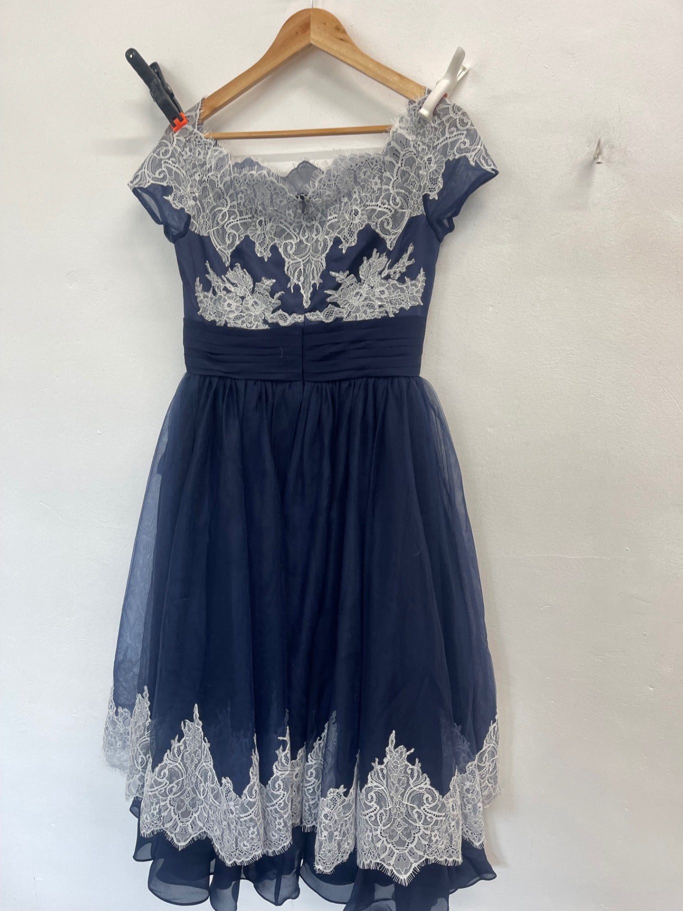 Fabulous EDressit fit & flare occasion Dress Uk14 Navy blue NK596
