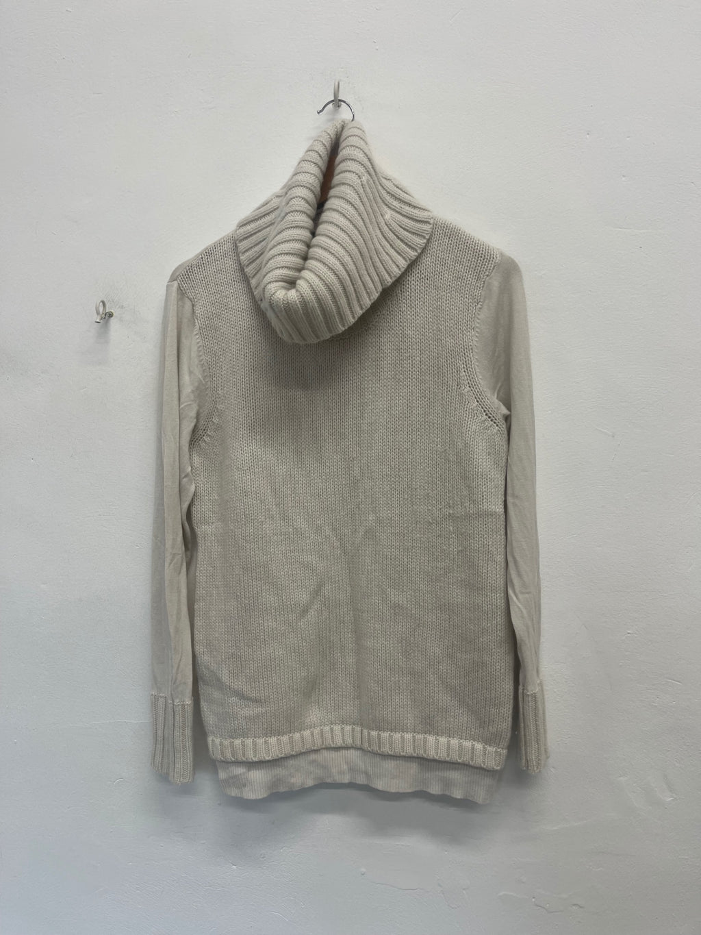 Fabulous Mint Velvet knit Jumper  Uk14 Beige high neck NK596
