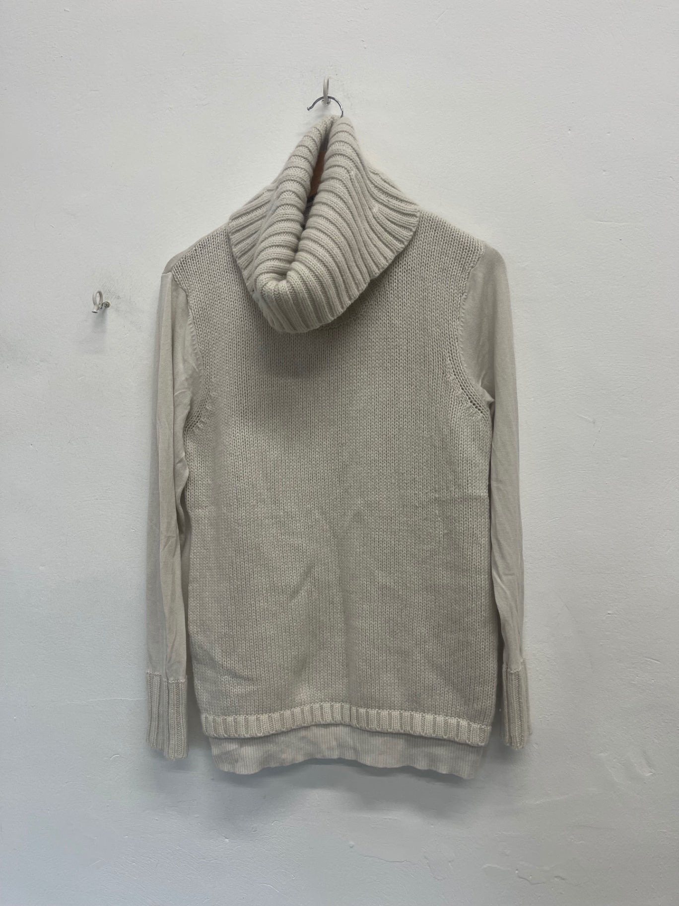 Fabulous Mint Velvet knit Jumper  Uk14 Beige high neck NK596