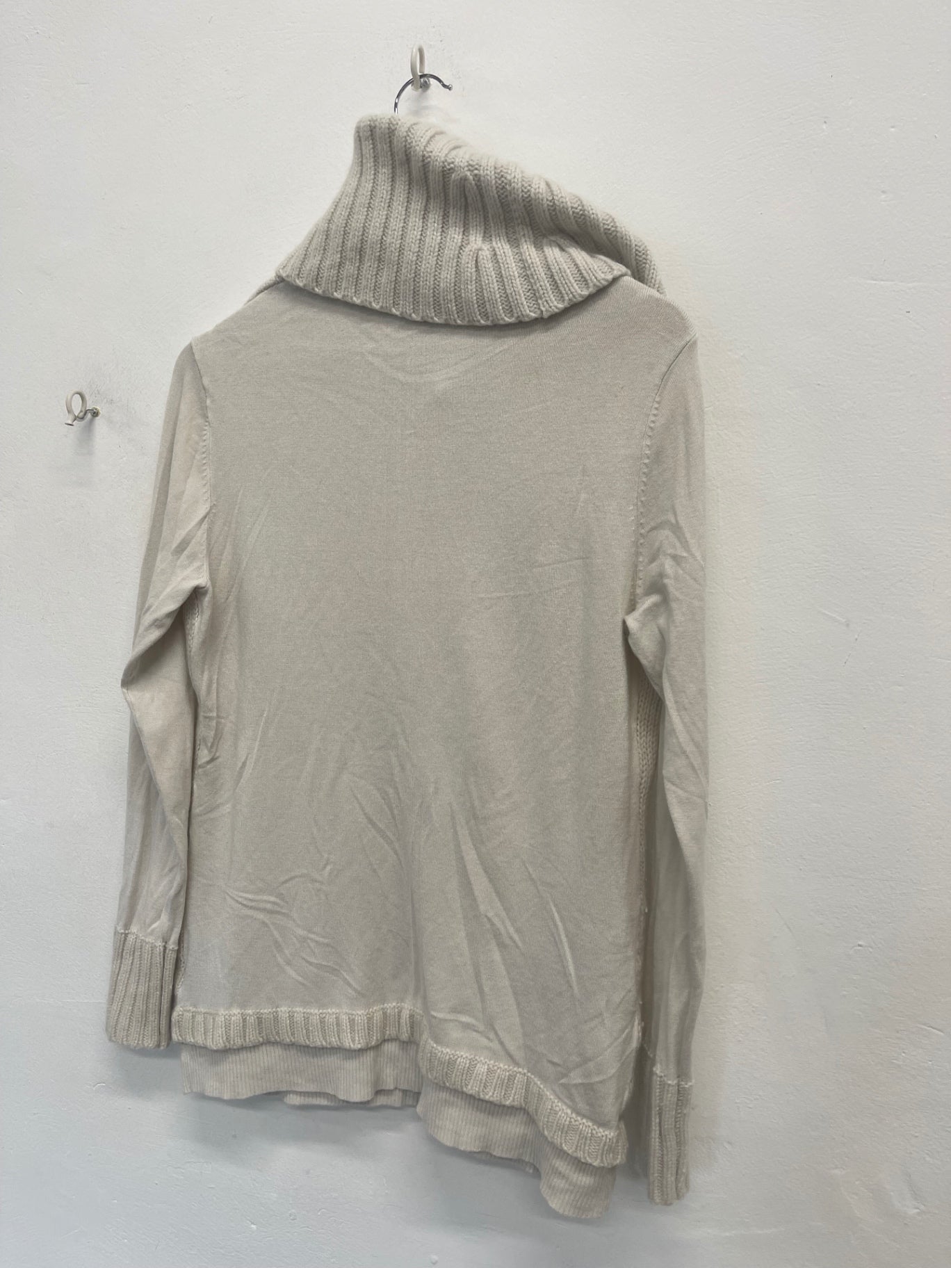 Fabulous Mint Velvet knit Jumper  Uk14 Beige high neck NK596