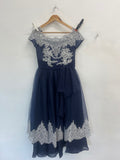 Fabulous EDressit fit & flare occasion Dress Uk14 Navy blue NK596
