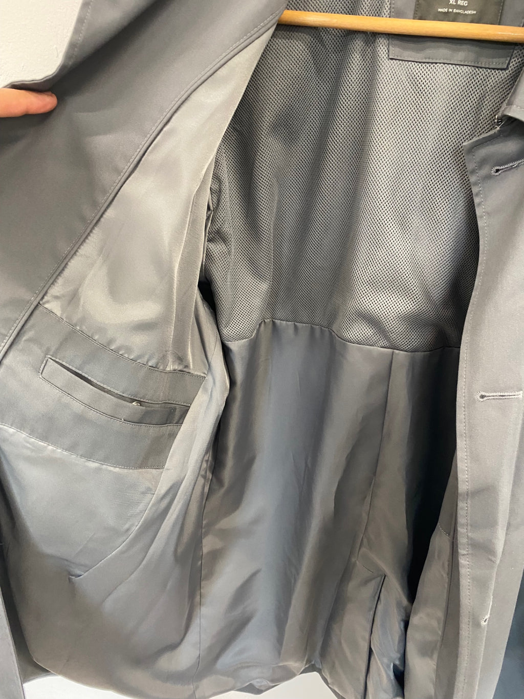 Fabulous Marks and Spencer Raincoat XL Grey classic gents essential NK596