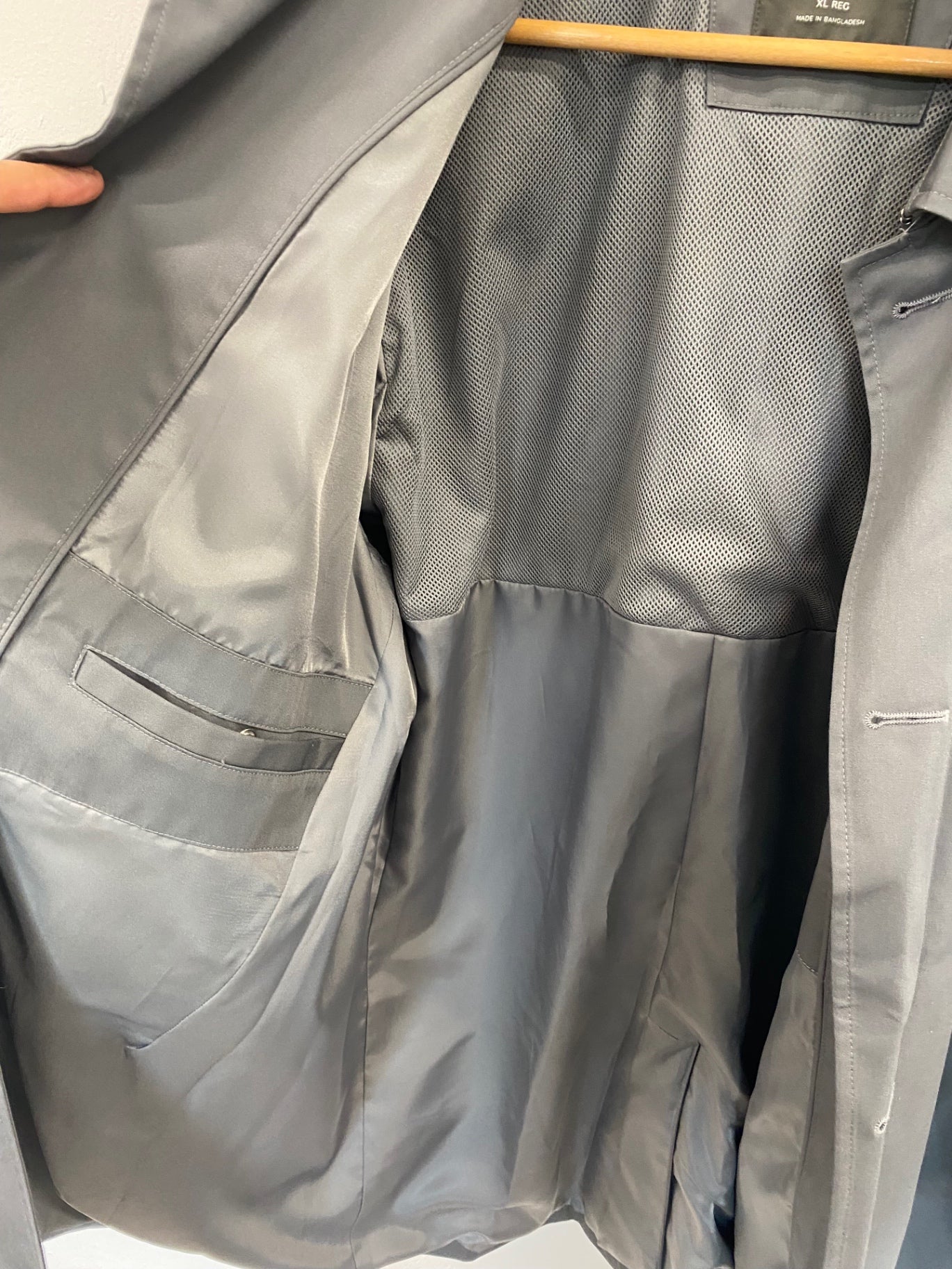 Fabulous Marks and Spencer Raincoat XL Grey classic gents essential NK596