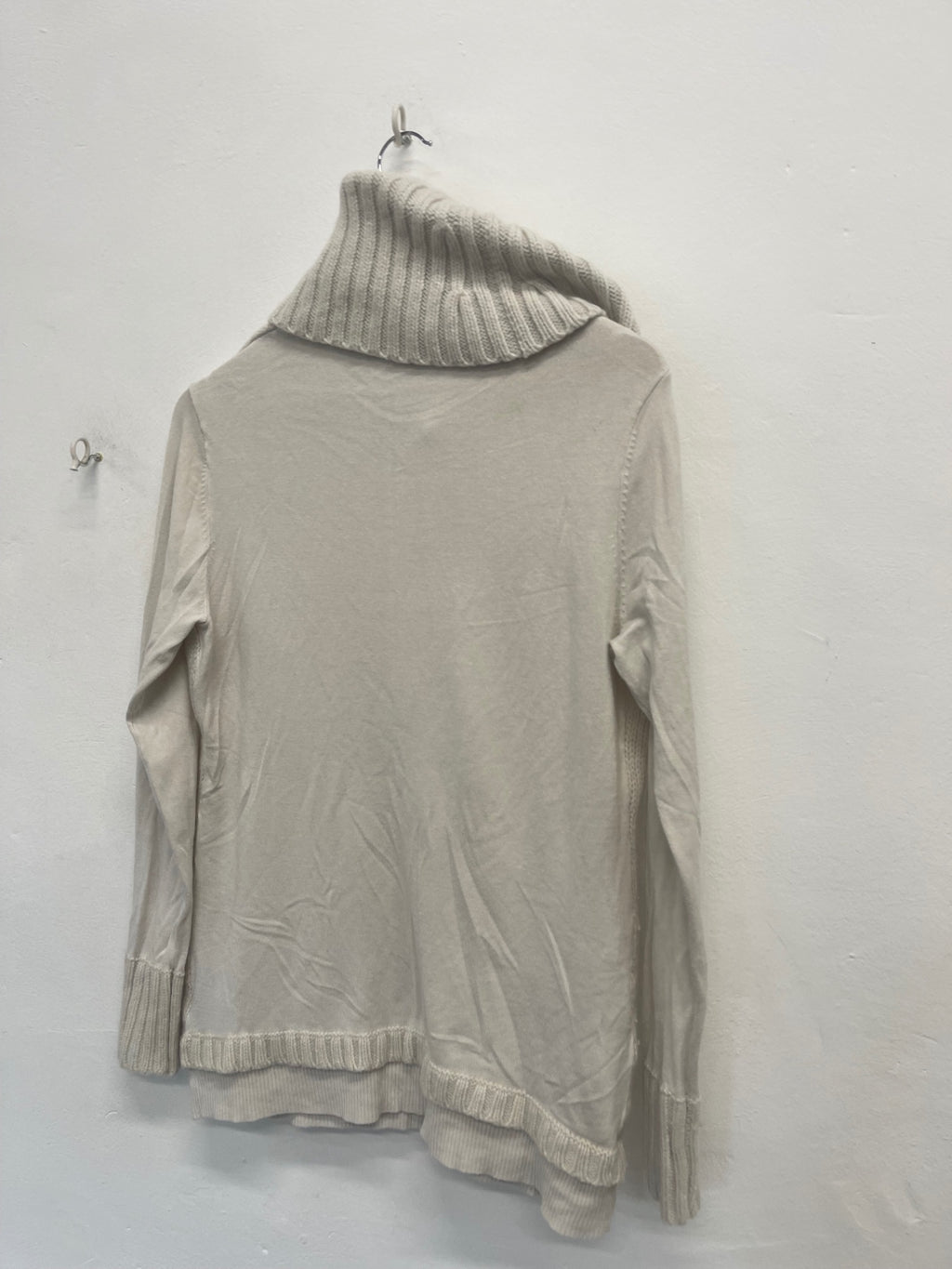 Fabulous Mint Velvet knit Jumper  Uk14 Beige high neck NK596