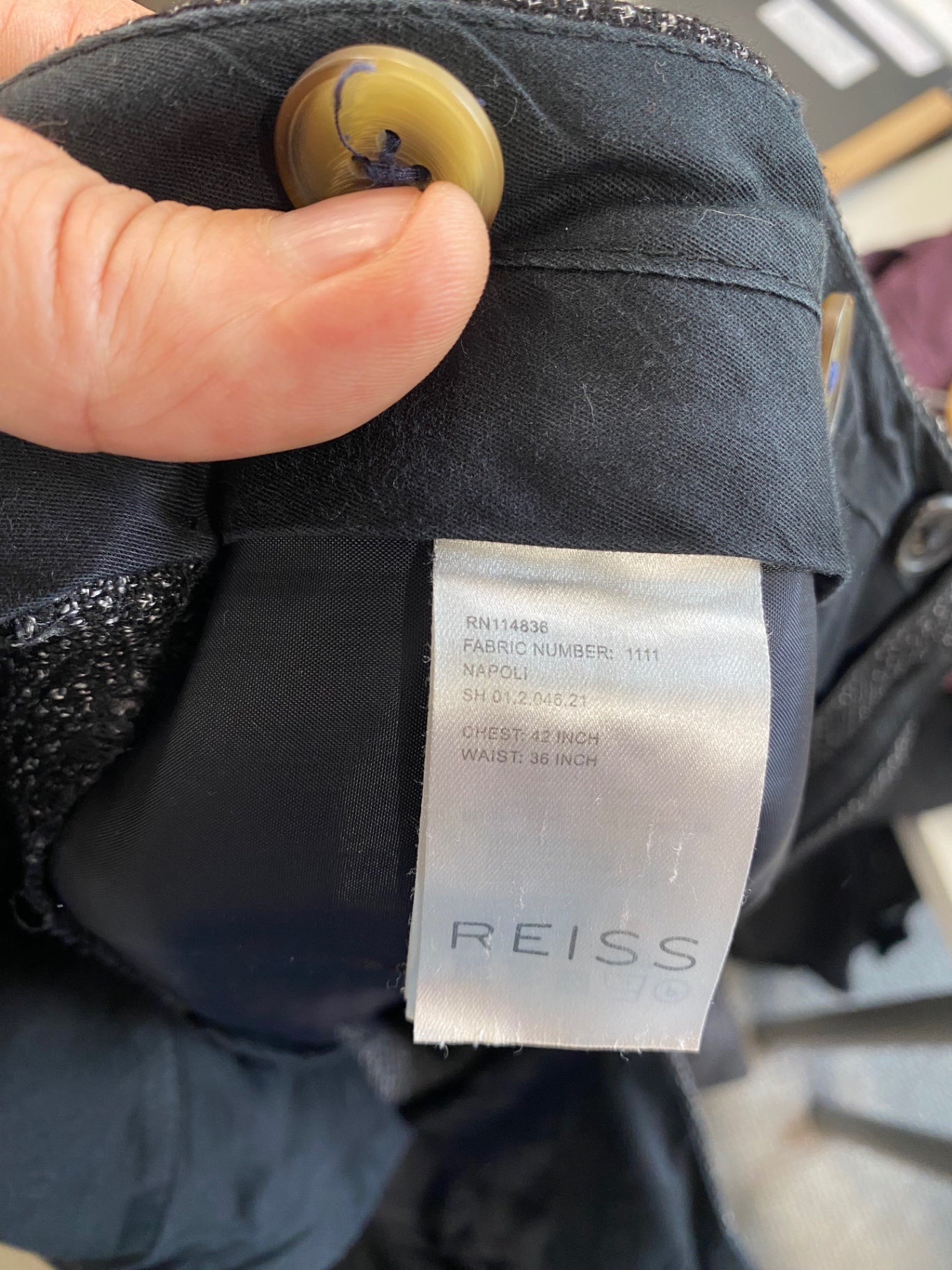 Fabulous REISS Napoli Suit 42 Grey wool blend 3pc gent essential 42” 36”
