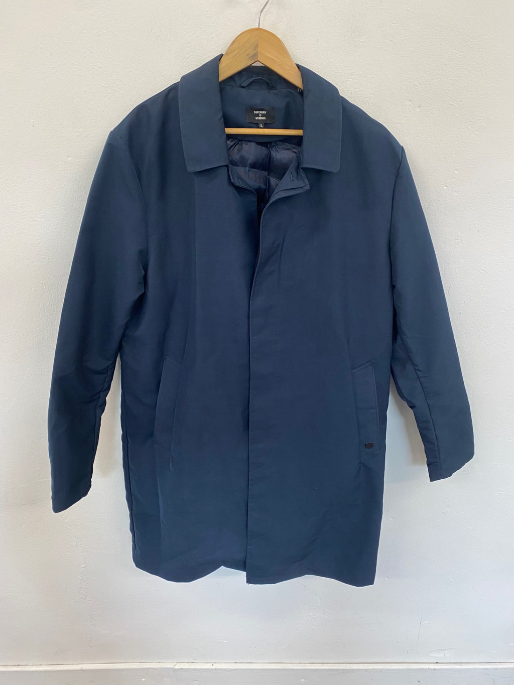 Fabulous Superdry Rain coat 2XL Navy removable liner classic styling NK596