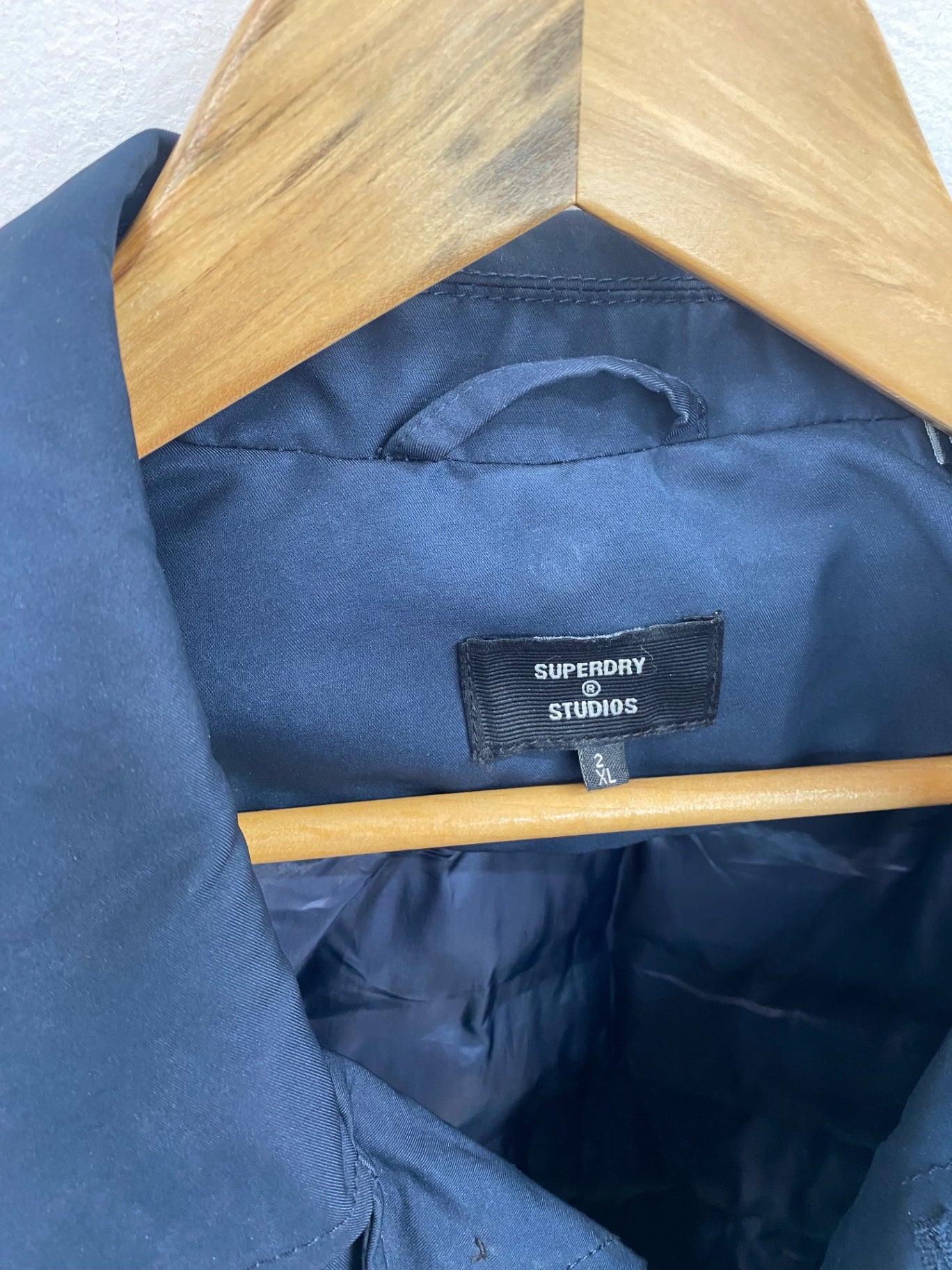 Fabulous Superdry Rain coat 2XL Navy removable liner classic styling NK596