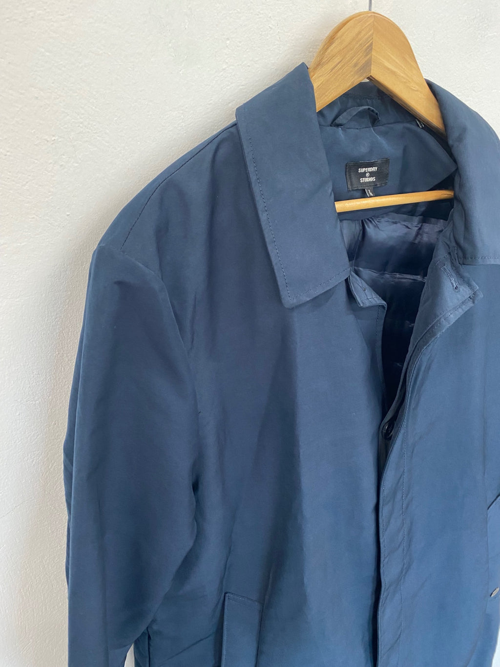Fabulous Superdry Rain coat 2XL Navy removable liner classic styling NK596