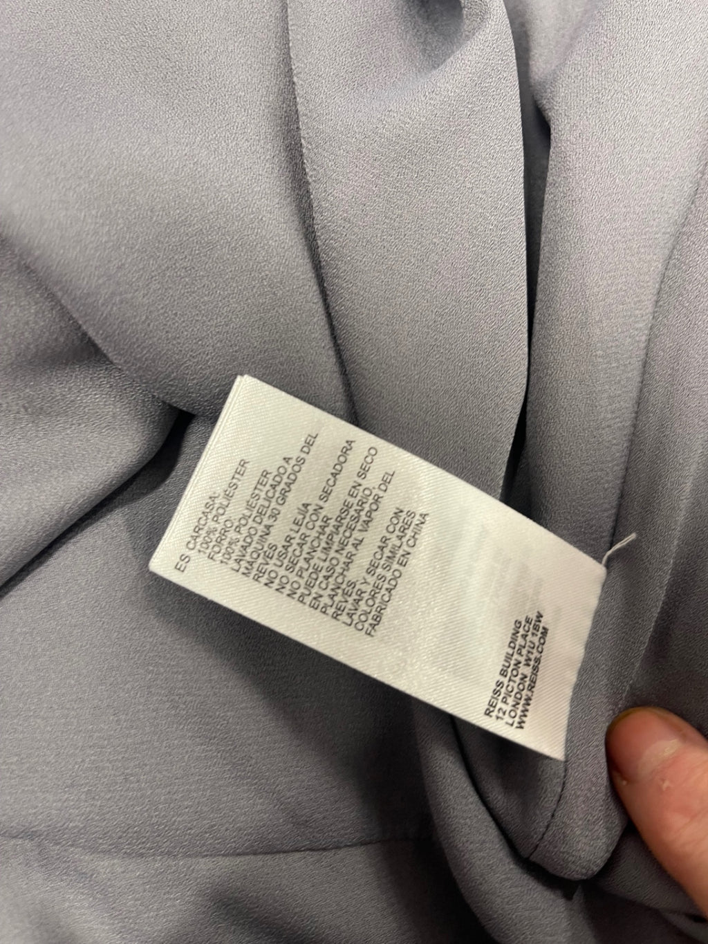 Fabulous REISS Lydia occasion party Dress UK 14 Grey NK596
