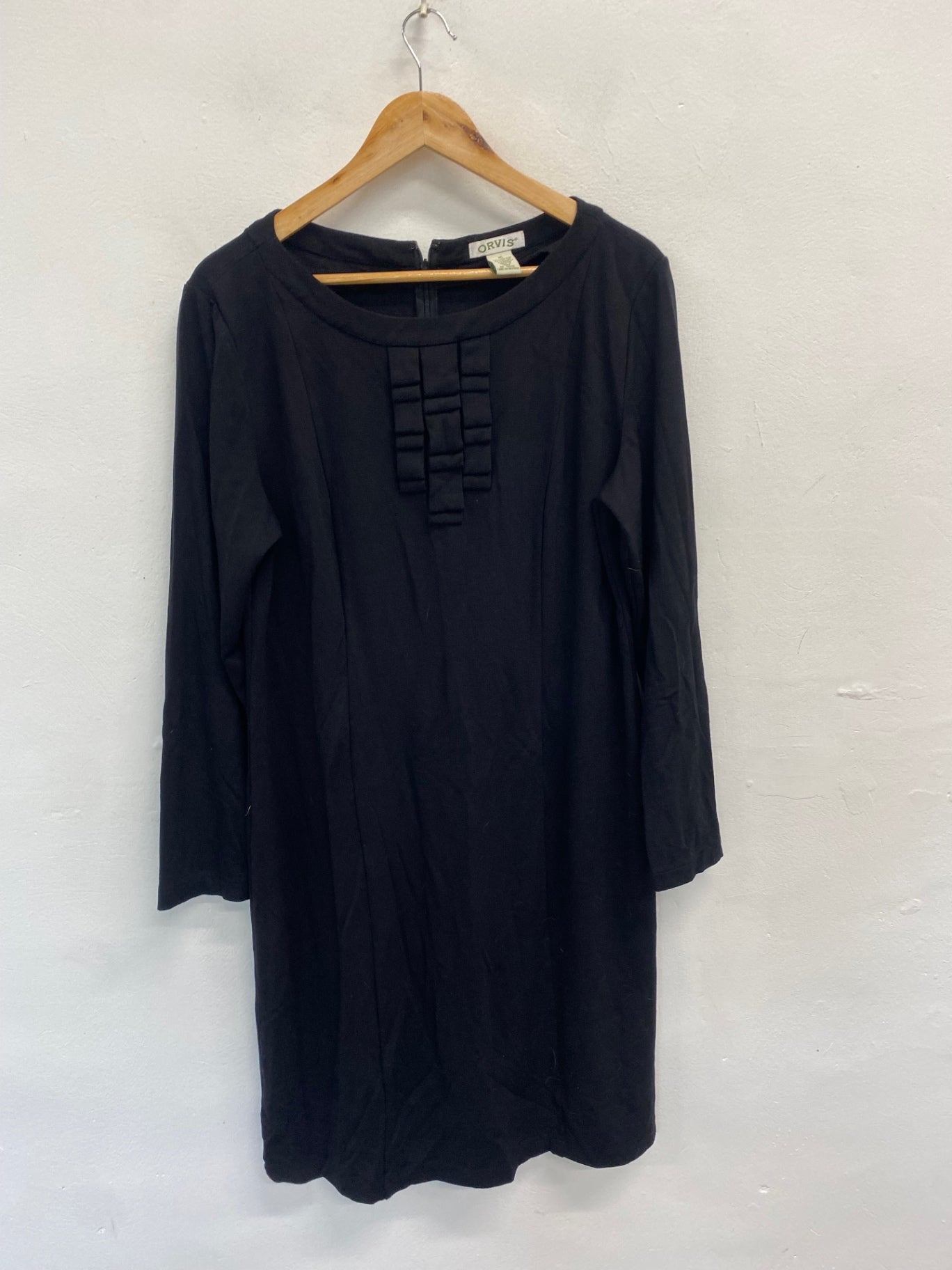 Fabulous ORVIS jersey classic Dress Uk16 Black NK596